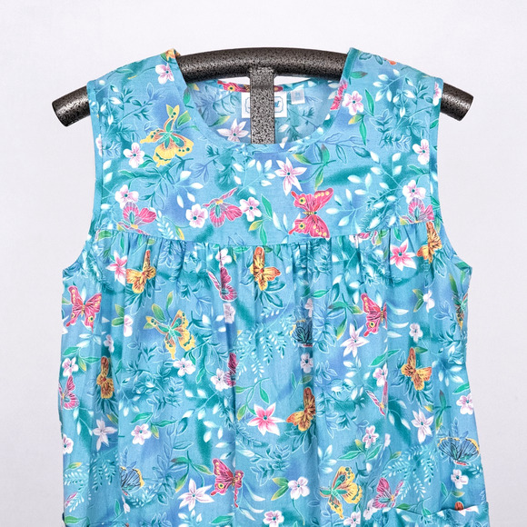 National Other - Cottage Fairycore Floral & Butterfly Night Gown House Dress MEDIUM Traditional